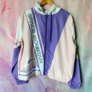 Disney Parks L Space Mountain Pastel Purple Pink Windbreaker Jacket Magic Kingdo